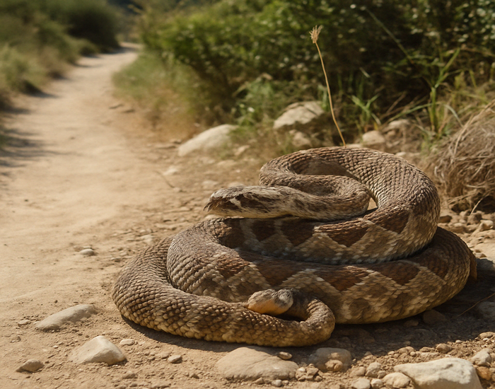 Urban Wildlife Pet Safety: 13 Life-Saving Strategies from Predators 6 Rattlesnake coiled near hiking trail