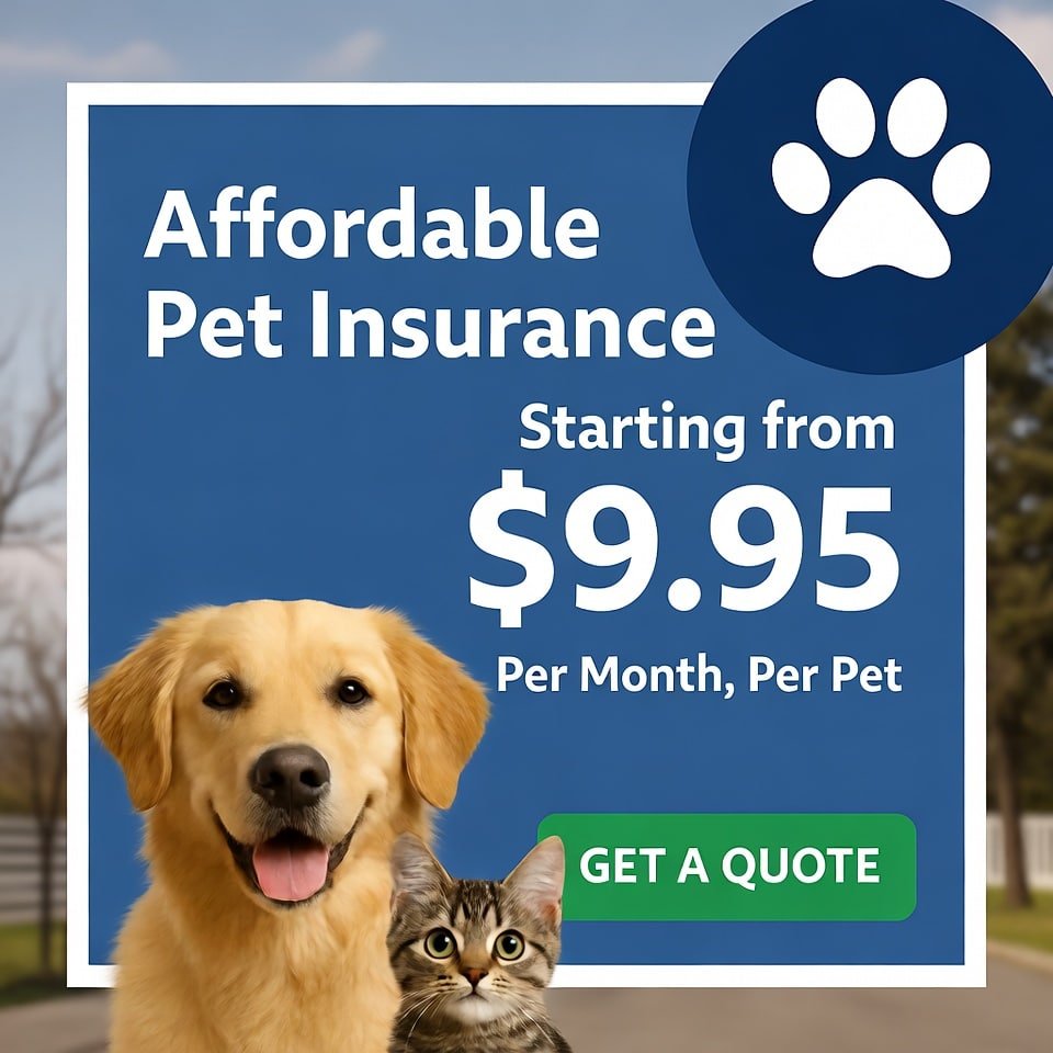 Pet owner comparing insurance policy costs and coverage
